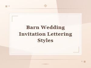 Barn Wedding Invitation Lettering Styles